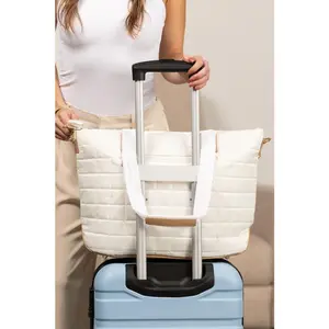 Aili's Corner Mila Quilted Traveler Tote with Mini Clutch