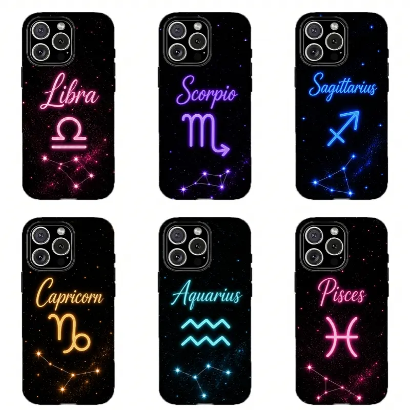 Aesthetic Zodiac Phone Case,Constellation & Galaxy Vibe,Tough phone case,for iPhone 17 16 15 14 13 12 11 Plus Pro Max and for Samsung S21 S22 S23 S24 S25 S26 Fe/Plus/Ultra,The Best Gift for Yourself, Partner,Friends, and Family, Phone Accessories