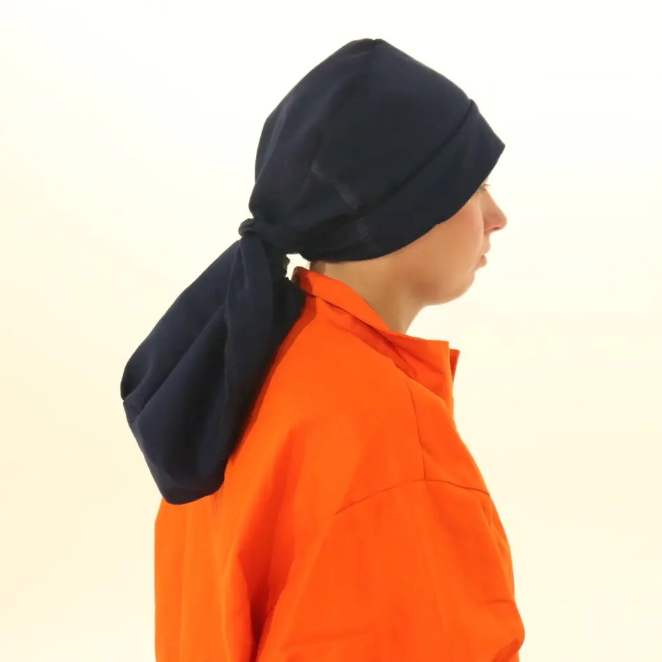 SparkDefy Flame-Resistant Welding Beanie Cap for People with Long Hair