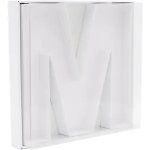 12" Size M Fillable Cardboard Letter Charcuterie Gift Cupcake Box With Cover For Sweets Packaging