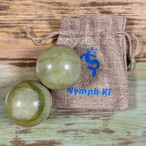 Green Jade Baoding Balls – Hand Therapy & Meditation Tools