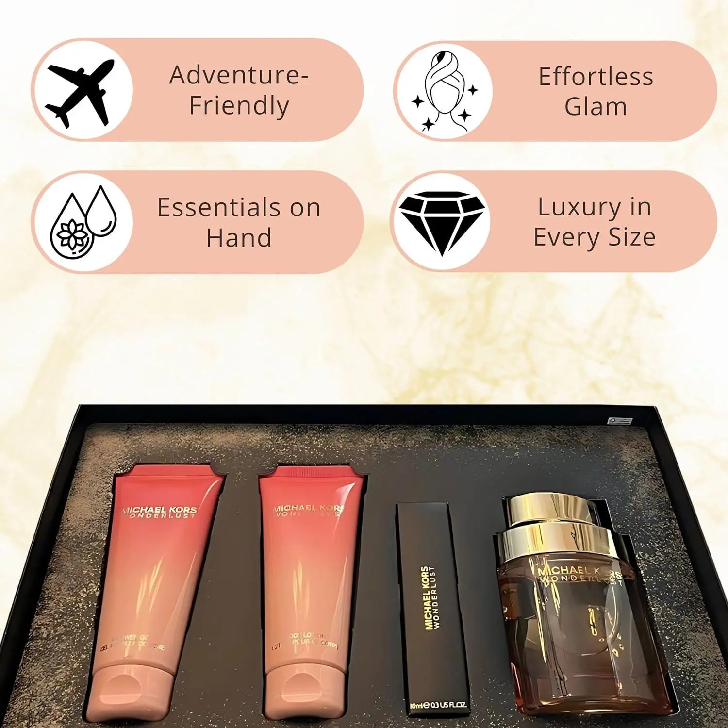 Michael Kors Wonderlust for Women 4 Pieces Gift Set, (3.4 Ounce
