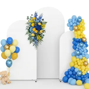 3pcs  Arch Background Cloth Cover Set (No Metal Arches) Birthday Party Wedding Ceremony Baby Shower Garden Balloon Arch Decoration Banners Ornaments Christmas,Stretchable and Easy to Clean