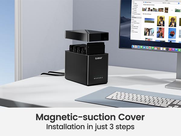ORICO 5 Bay Hard Drive Enclosure USB C/A to SATA Magnetic Tool-Free External HDD Docking Station Case with 12V/6.5A Power Adapter for Family Storage Supports 2.5/3.5 inch Drives Max 110TB (5x22TB) - DS500, Linux, Usb 3.0, Independent Bracket, Transfer Spe ORICO 5 Bay Hard Drive Enclosure USB C/A to SATA Magnetic Tool-Free External HDD Docking Station Case with 12V/6.5A Power Adapter for Family Storage Supports 2.5/3.5 inch Drives Max 110TB (5x22TB) - DS500, Linux, Usb 3.0, Independent Bracket, Transfer Spe