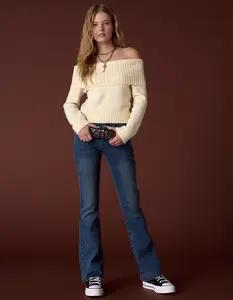 RSQ Womens Low Rise Embroidered Butterfly Bootcut Jeans