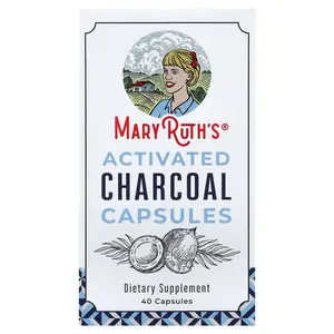 MaryRuth's Activated Charcoal Capsules, 40 Capsules (475 mg per Capsule)
