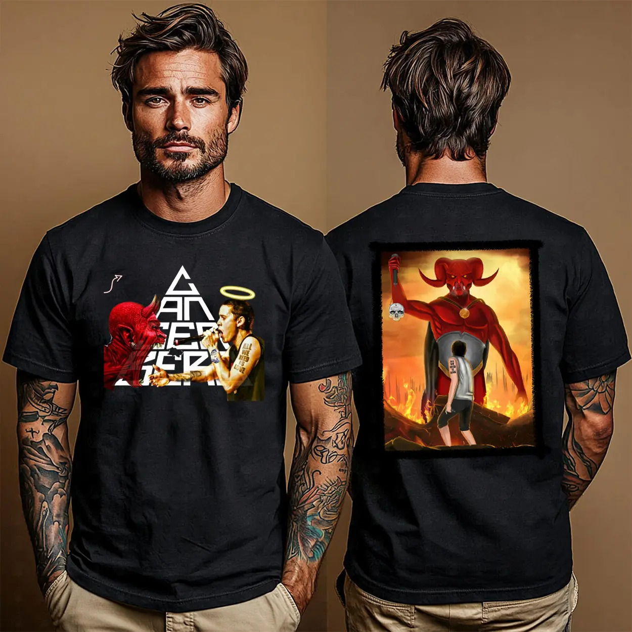 Canserbero Es Epico 2 Sided Comfy Tee Pure Cotton Fabric Casual Streetstyle Crew Neck Short Sleeve Soft-Washed T-Shirt Trendy Tops for Women for Men