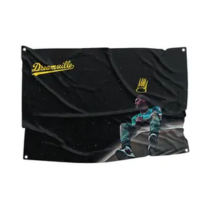 Cole 2014 FHD Flag – 3x5ft Rap Wall Banner + Hanging Hooks For Hip-Hop Fans & Music Lovers – Trending Rap Album Decor For College Dorms & Bedrooms