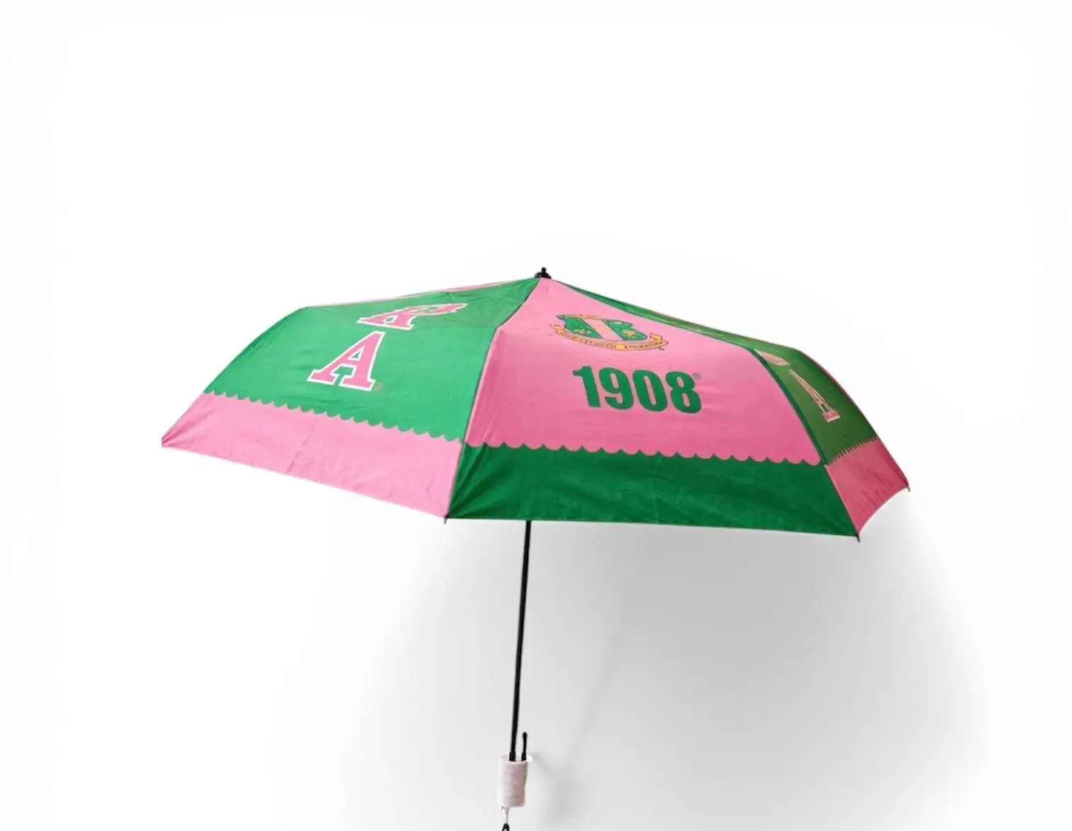 AKA Sorority Umbrella: Pink and Green Pretty Girl Energy 1908