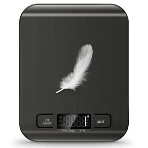 Food Scale, 11lb Kitchen Scale with 6 Units Tare Function & LCD Display, 0.05oz/1g Stainless Steel Digital Food Scales Grams and Ounces for Baking, Cooking, Dieting and Meal Prep