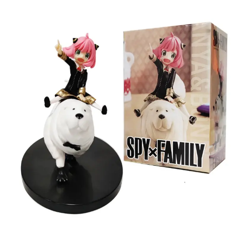 SPY×FAMILY Anya Forger & Bond Forger Riding Posture 14cm PVC-Free Action Figure, Anime & Manga Collectible for Anime Fans, Tabletop Toy (Toys & Hobbies)