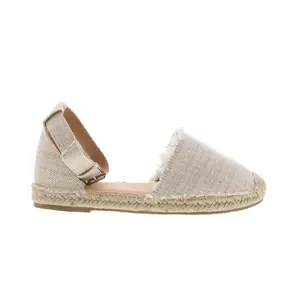 Minnetonka Prima 60650 Womens Beige Canvas Slip On Espadrille Flats Shoes