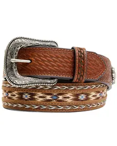 Cody James Men's Southwestern Concho Ribbon Inlay Belt - Cjasp22bt3