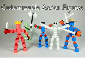 Customizable Action Figure - Modular, Articulated Figurine With Accessories - Home Decor Statue Ornaments