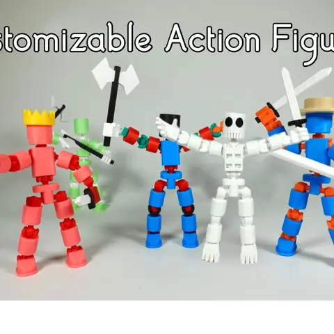 Customizable Action Figure - Modular, Articulated Figurine With Accessories - Home Decor Statue Ornaments