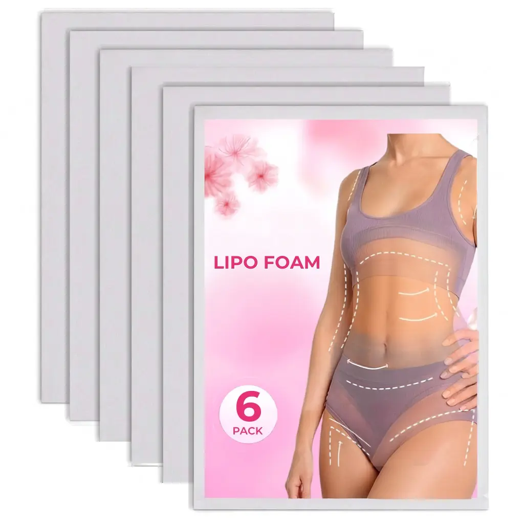 6 Pack Lipo Foam Boards High Density Compression Pads for Waist Abdomen Shapewear Support