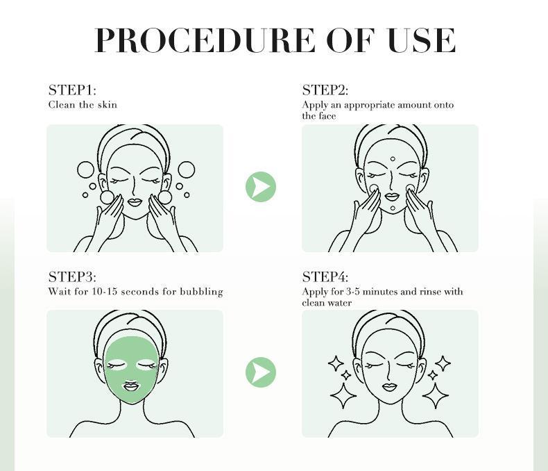 Centella Oil-Control Foam Mask Asiatica Bubble Facial Mask - Deep Cleansing & Moisturizing - Removes Blackheads & Controls Oil - Comfortable & Hygienic - Ideal for Refreshing Skin State