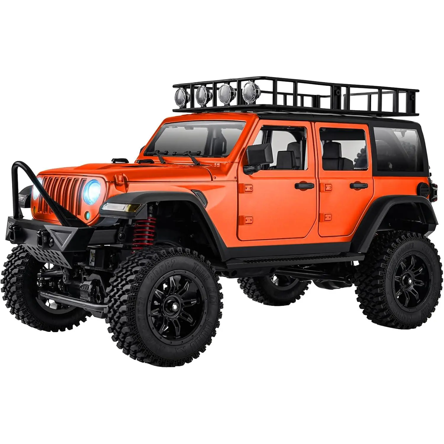 Hobby Grade 1/12 RTF Wireless Controller Toy Truck Car - MN-128 4x4 4WD RC Rock Crawler Off-Road Vehicle, 2.4GHz Remote Control, LED Lights, Adult Off-Road Gift, Toy Truck Cars, Wireless Controller Cars