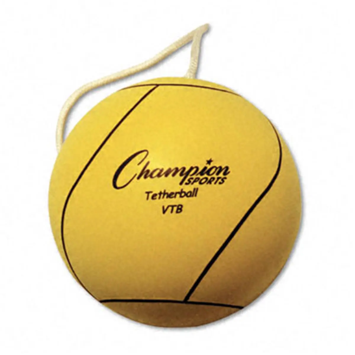 Champion Tether Ball - Rubber-Nylon Construction Sports Ball, Optic Yellow for Easier Tracking, Ideal for Playground Use & Fitness Activities