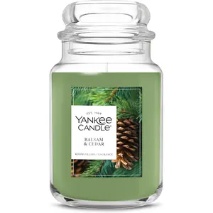 Yankee Candle, Balsam & Cedar Fall Scented Candle, 22Oz Large Jar with up to 150 Hour Burn Time Newell Brands