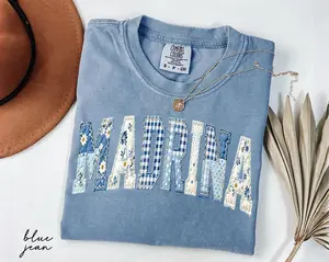 Comfort Colors Madrina Shirt, Floral Faux Patchwork Spanish Godmother Tee, Gift For Madrina, Madrina Proposal Gift, Baptism Gift, Godmom