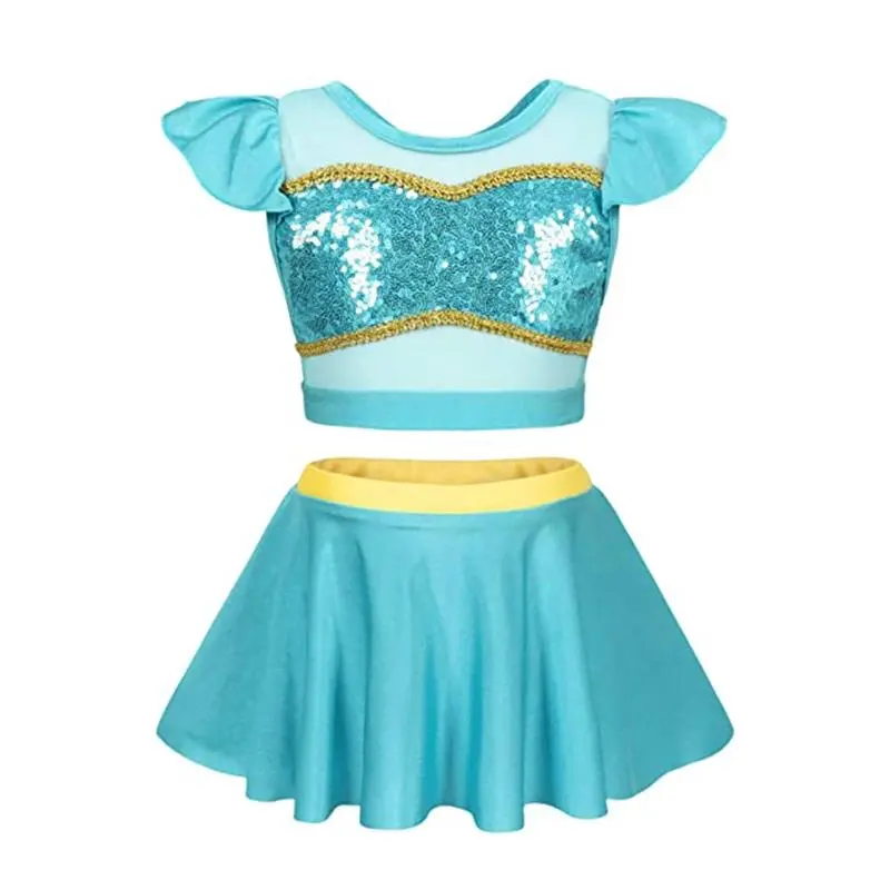 2025 Elsa Princess Bodysuit Swimwear for Baby Girls 2PCS Girls Swimsuit Anna Elsa Swimwear Childrens Bikini Beachwear Clothes