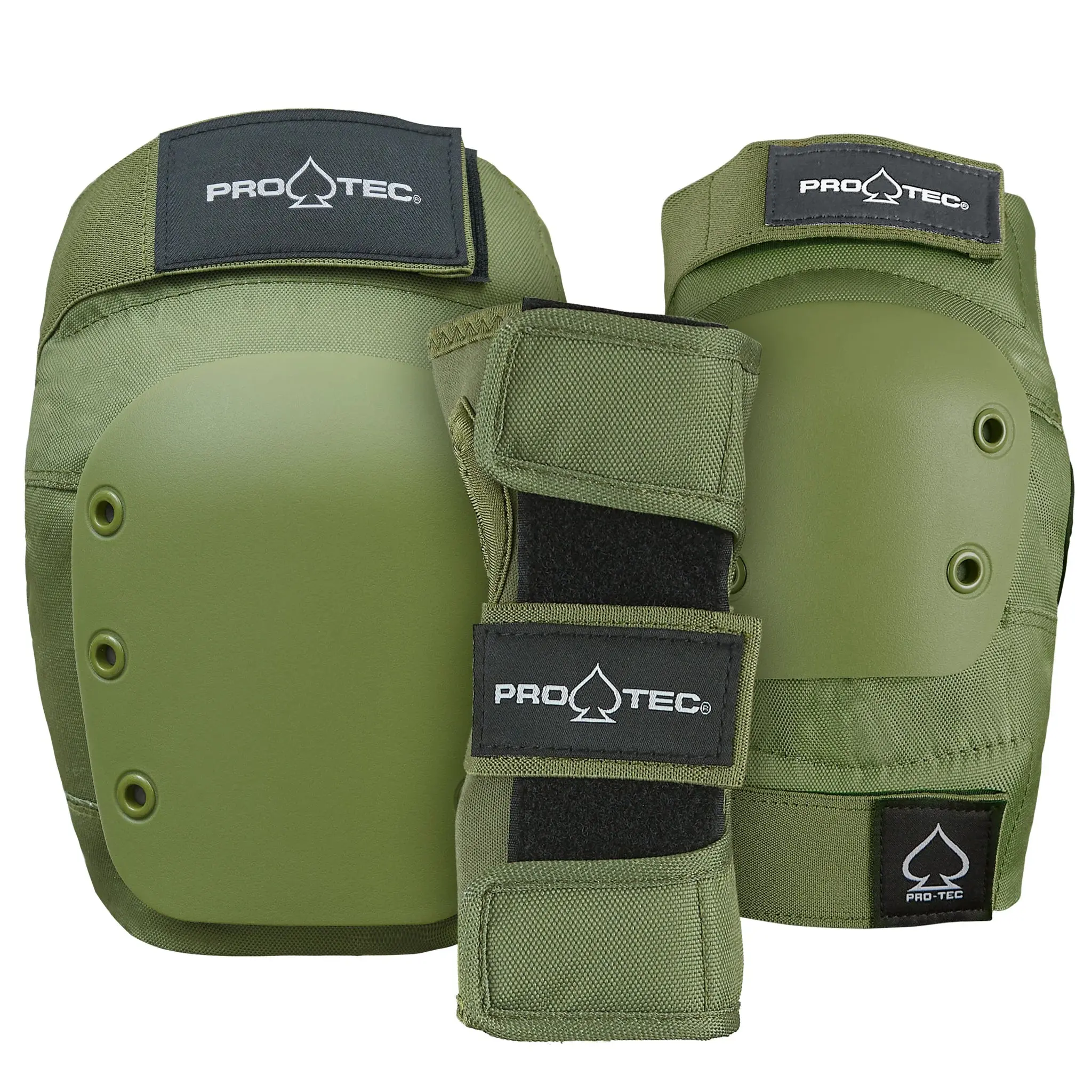 Pro Tec Skateboard Pads 3-Pack Street Pad Set Adult - Choose Size and Color