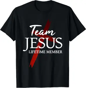 100% Cotton Christian God Faith Lifetime Member Team Jesus T-Shirt
