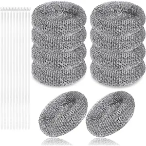 Household daily necessities Lint Traps for Washing Machine Hose, Stainless Steel Washing Machine Drain Lint Trap, 10PCS Lint Catcher for Washer Machine with 10PCS Cable Ties, for Filter Out Cotton Fluff, Paper Scraps, Hair, Etc