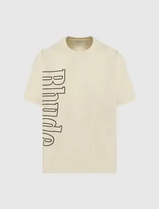 Rhude Side Logo Cream / Blue tee