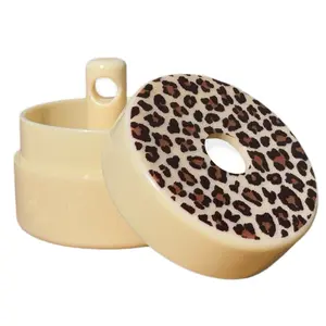 Leopard Print Lion Latch Jewelry Holder with Stylish Design and Durable Features