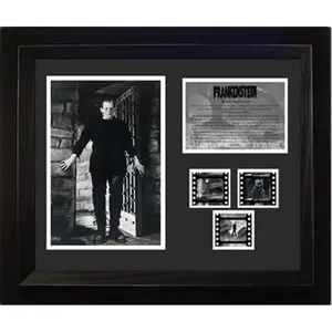 212 MAIN Frankenstein Boris Karloff Special Edition Authentic Wooden-Frame Single Film Cell Photo Artwork, Double-Mounted Collectible Wall Decoration with Certificate for Sports Enthusiasts (Sports Collectibles Accessory)