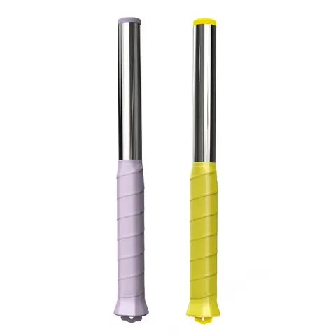 Badminton Training Stick - Flexible High-Vis Shaft, Weighted Head, Adjustable Length, Non-Slip Grip, Vibration-Dampening Technology for Swing Correction, Smash Power Boost