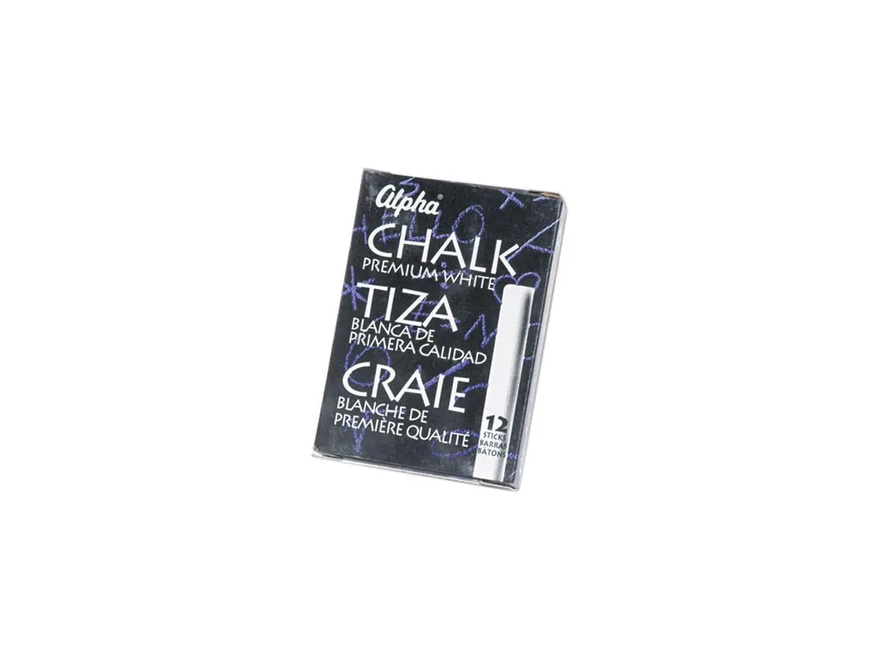 Quartet 314005 Alpha Nontoxic Low Dust Chalk, White, 12 Sticks/Pack Quartet 314005 Alpha Nontoxic Low Dust Chalk, White, 12 Sticks/Pack