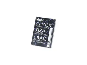 Quartet 314005 Alpha Nontoxic Low Dust Chalk, White, 12 Sticks/Pack