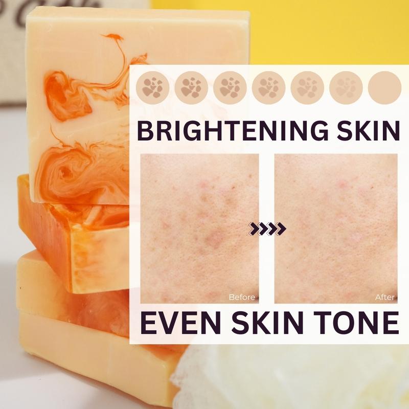 Klyssa 2 Pcs Kojic Acid Face & Body Cleansing Bar soap, Turmeric, Rose, Lavender for all skin types