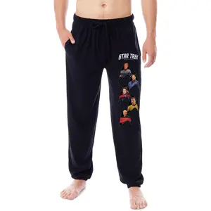 Star Trek Mens' TV Show Series Jean-Luc Picard Captain Kirk Characters Sleep Jogger Pajama Pants