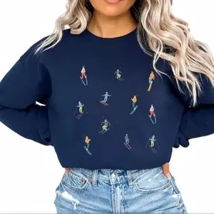Skiing Sweatshirt Ski Sweater Skiing Crewneck Skiing Pullover Winter Vacation Sweatshirt Winter Sports Sweatshirt Winter Sweatshirt Jumper