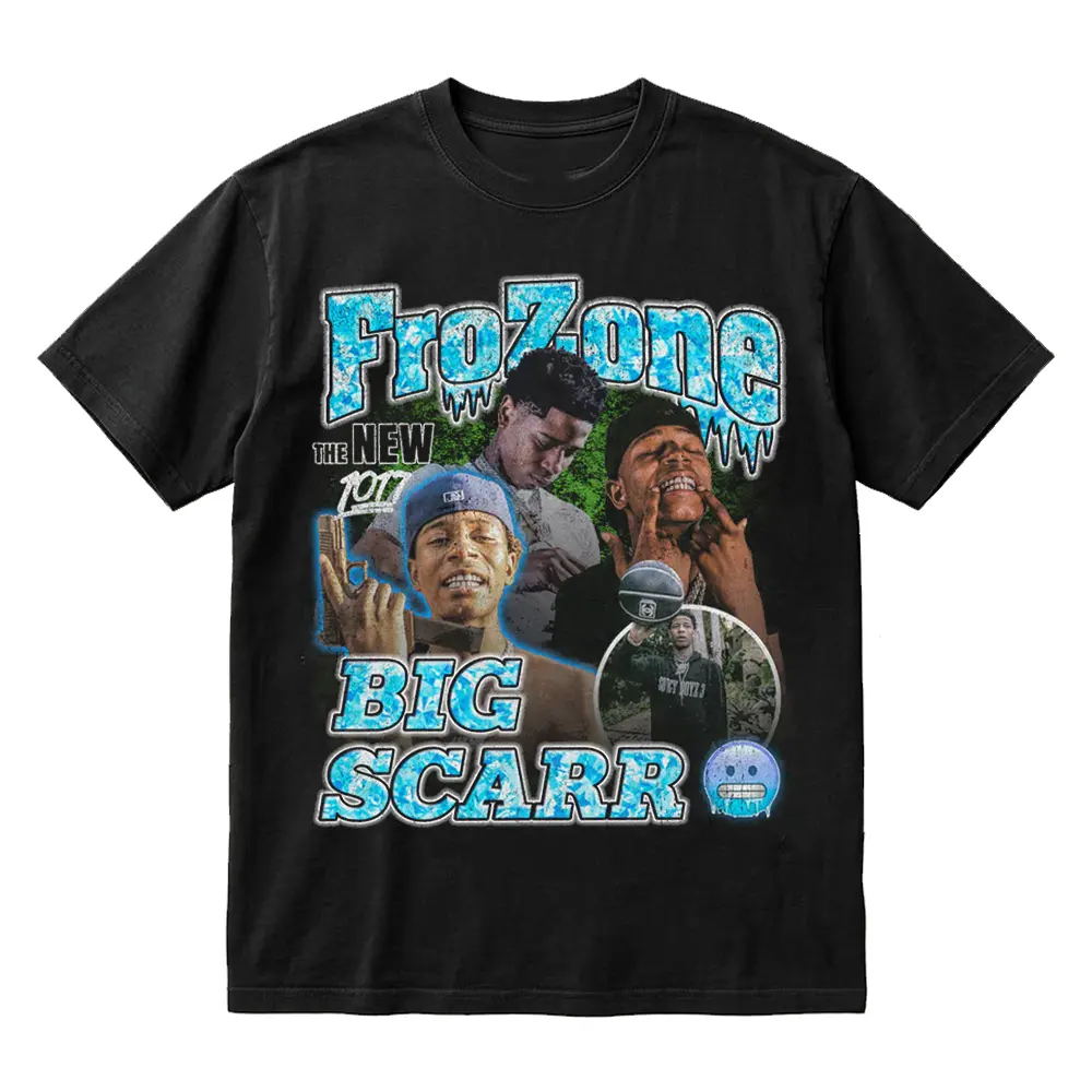 Big Scarr Frozone The New 1017 Vintage T-Shirt – Retro Rap Album Tee  Vintage Style