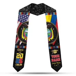 Personalized Name Ecuadorians American Graduation Sash 2026, Ecuadorians Graduation Stole