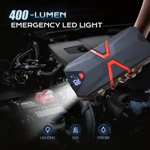 5-in-1/9-IN-1 Portable Car Battery Jump Starter , Battery Boost, USB I/O, LED Emergency Light, Reliable Power, Roadside/Vehicle Emergency Tools  Portable Wireless Car Jump Starter Battery Jump Starter Portable
