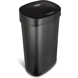 NINESTARS DZT-50-9BK The Original Automatic Motion Sensor Trash Can, 13.2 Gal. / 50 L., Black