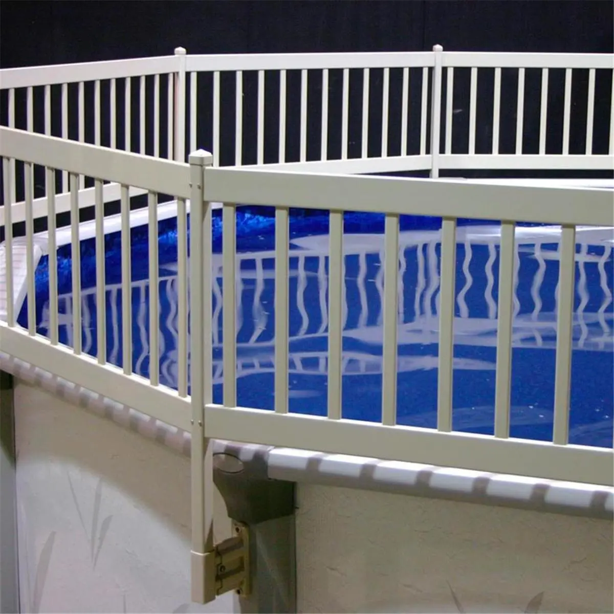 212 MAIN 24 in. Premium 3-Section B Base Pool Fencing Kit - White, Maintenance-Free, Outdoor, Pool Safety