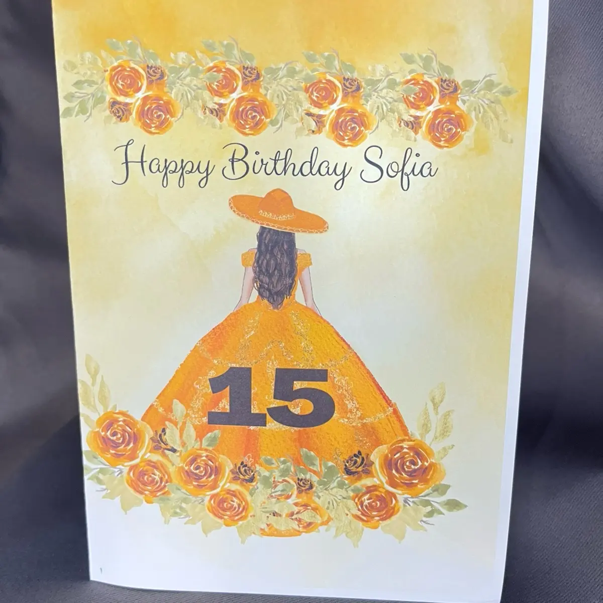 Quinceañera Birthday Card - Personalized 5X7 Card with Envelope, Perfect for Gifting, Heartfelt Expression of Love