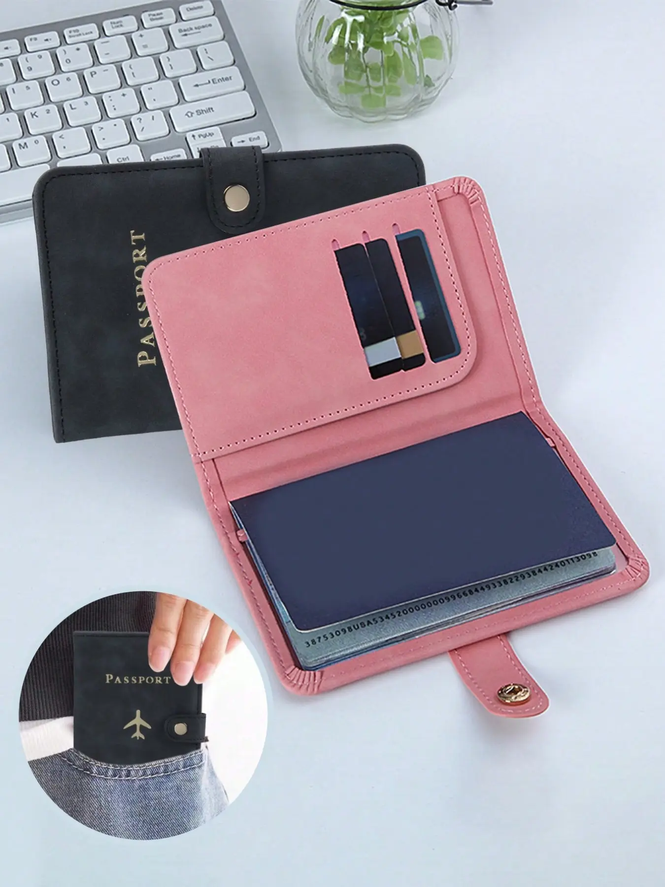 Multifunctional Passport Holder, Convenient File Folder, Multi-Card Slot Passport Case, PU Material Storage, Anti-Theft Travel Passport Bag, Passport Cover, Passport Wallet, Travel Accessories