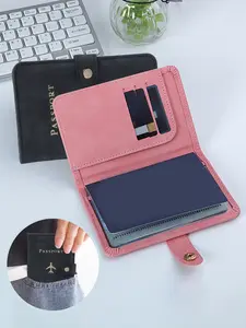 Multifunctional Passport Holder, Convenient File Folder, Multi-Card Slot Passport Case, PU Material Storage, Anti-Theft Travel Passport Bag, Passport Cover