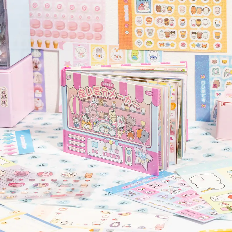 75 sheets (1500+ stickers), mood-boosting die-cut stickers. Japanese-themed  stickers in various styles, school and office stationery stickers, decals, scrapbooking stickers. decorative diy