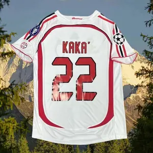 2006 2007 Away Retro White No.22 Kaka ShortSleeved Soccer Jersey