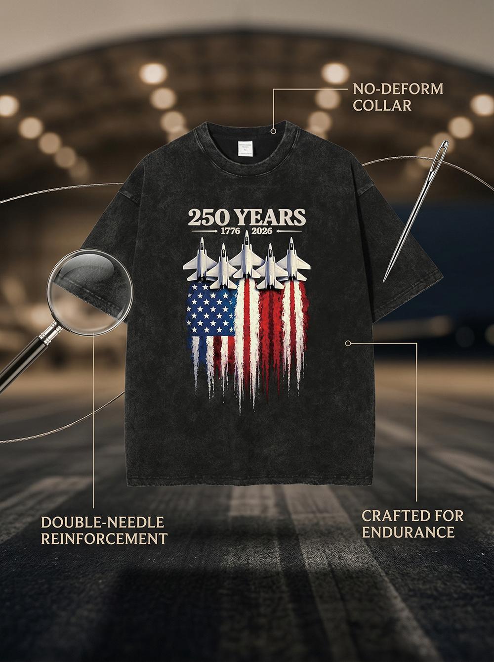 MoodTees Vintage Washed Distressed Fighter Jet Graphic T-Shirt – Retro American streetwear short sleeve, heavyweight cotton, breathable and durable, classic crew neck, everyday casual outfit, perfect for gaming, aviation, and urban style fans