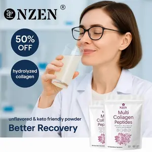 【NZEN-MC-1】 Collagen Complex 1LB/2LB Unflavored Powder with Vitamin C & Biotin - Supports Skin, Hair, and Nails - GMO-Free, Skin Care, 24 Months - Healthcare, Fitness